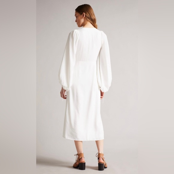 BNWT Ted Baker London Jordis Button Through Midi Dress, Brand Size 2 - Picture 3 of 11